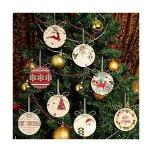 Jetec 120 círculos de madera redondos sin terminar con_7