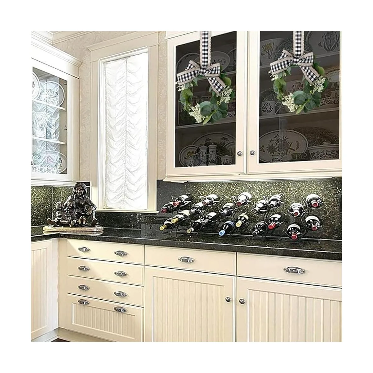 2 coronas de Navidad de 9 pulgadas para puerta delantera_6