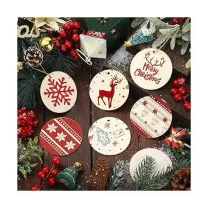 Jetec 120 círculos de madera redondos sin terminar con_4