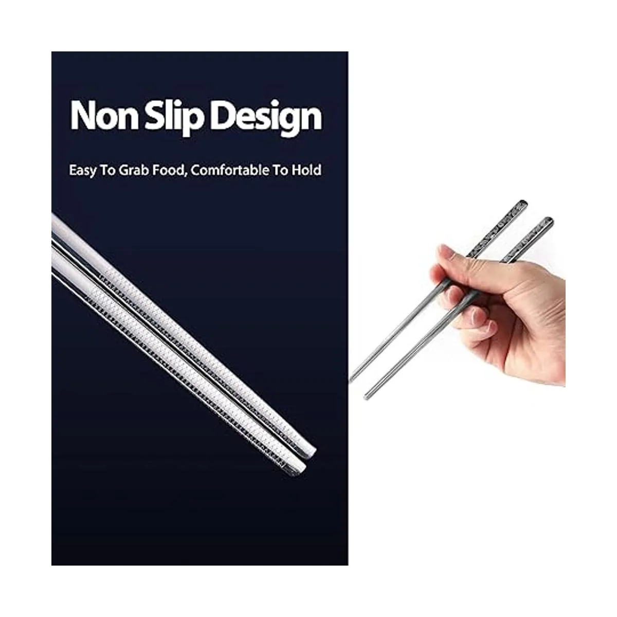 Hagary Dragon Palillos de metal reutilizables diseñados_5