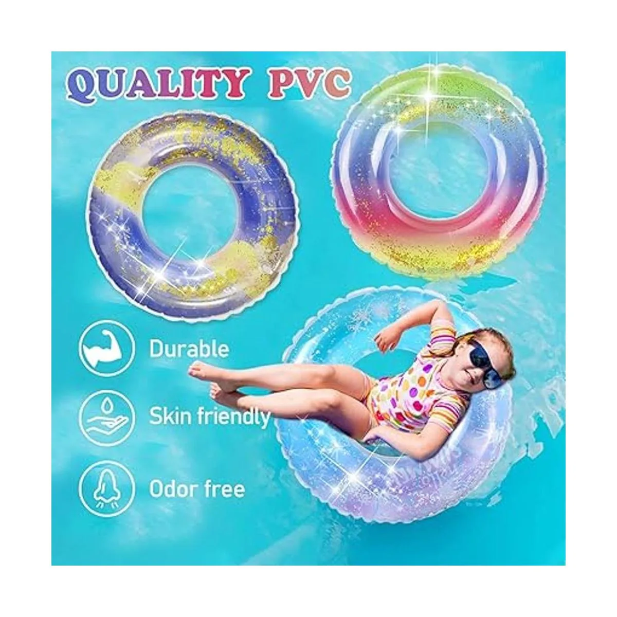 Flotadores de piscina para niños paquete de 3 anillos de_3