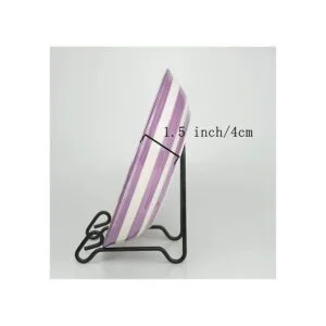 Artliving Paquete de 4 soportes negros de hierro para_4