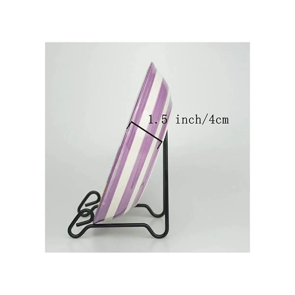 Artliving Paquete de 4 soportes negros de hierro para_4