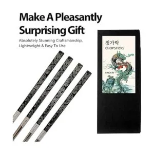 Hagary Dragon Palillos de metal reutilizables diseñados_4