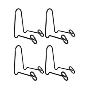 Artliving Paquete de 4 soportes negros de hierro para_1