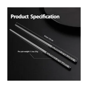 Hagary Dragon Palillos de metal reutilizables diseñados_6