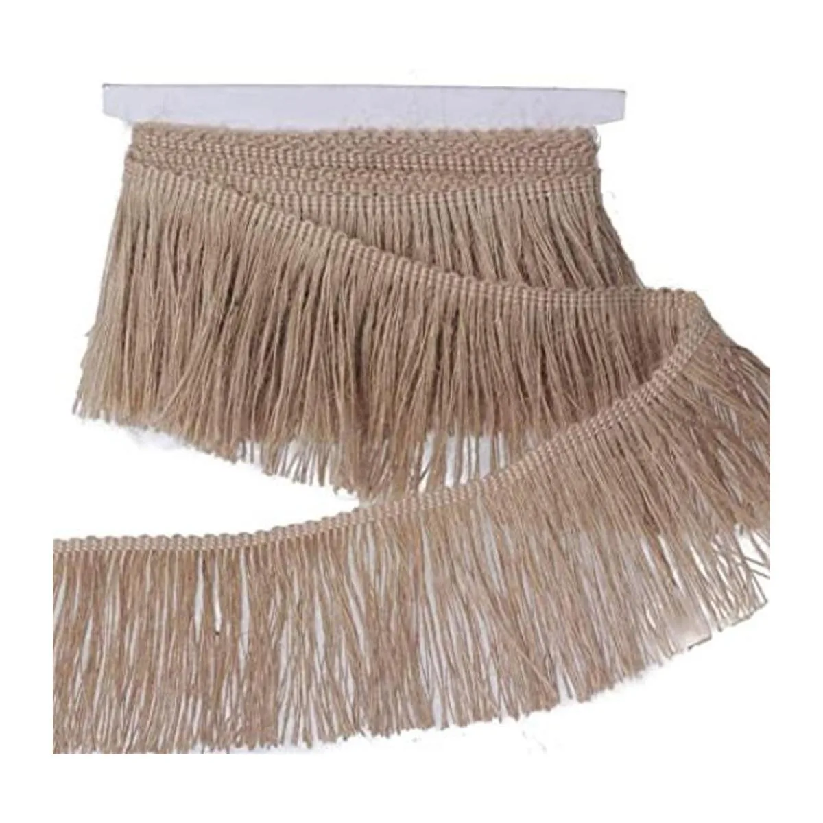Encaje de yute con flecos de arpillera 4 pulgadas de_1