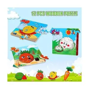 SANNIX Paquete de 12 rompecabezas de madera rompecabezas_5