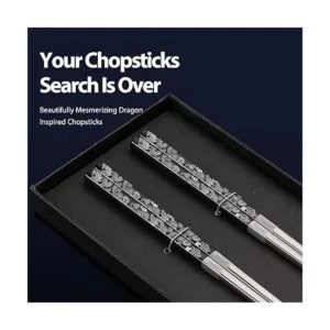 Hagary Dragon Palillos de metal reutilizables diseñados_2