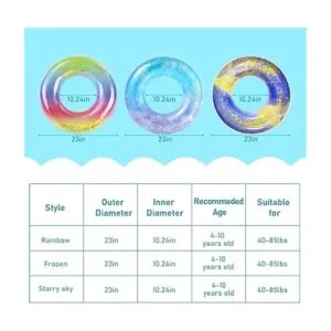 Flotadores de piscina para niños paquete de 3 anillos de_2