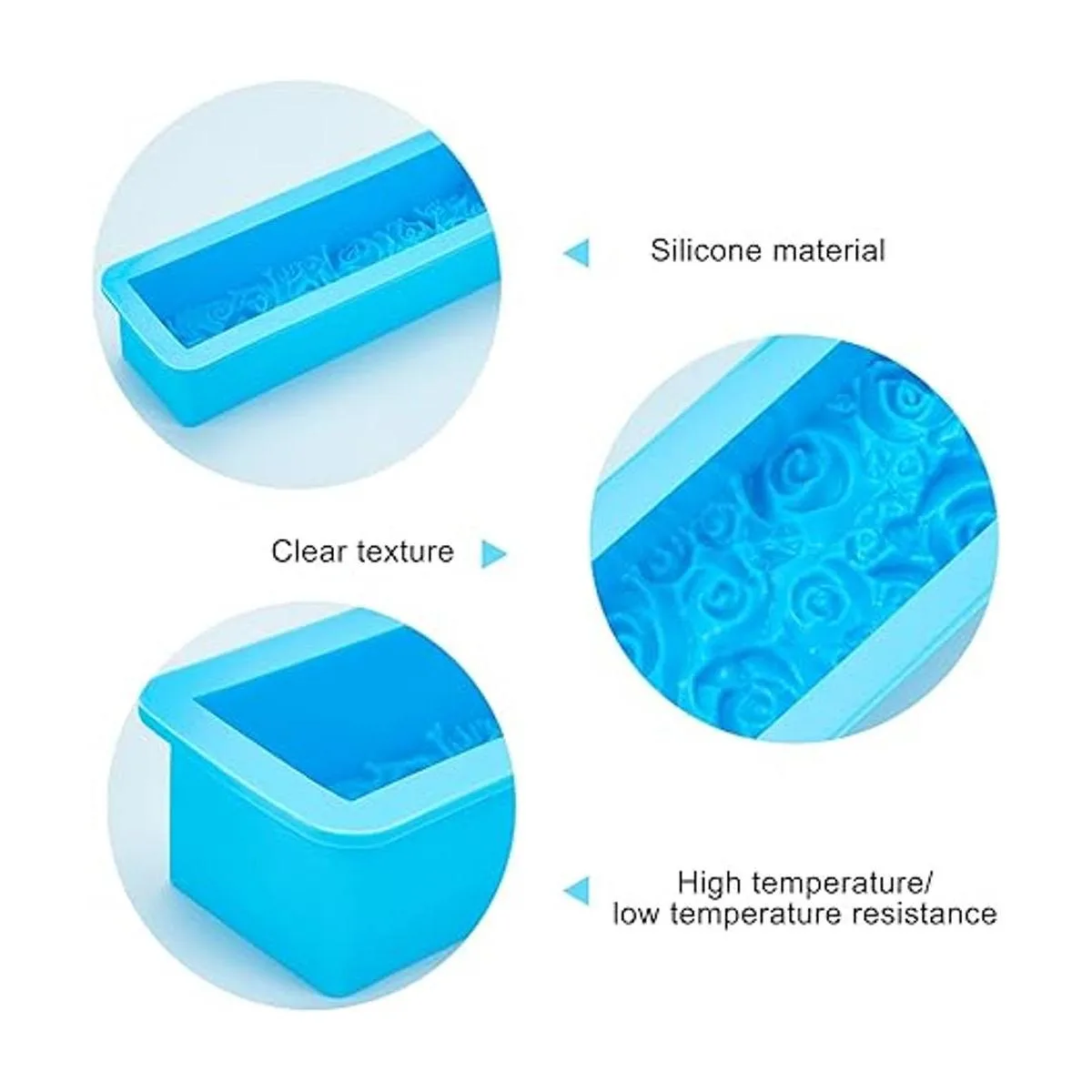 PH PandaHall Molde de pan de rosa moldes de jabón de_3