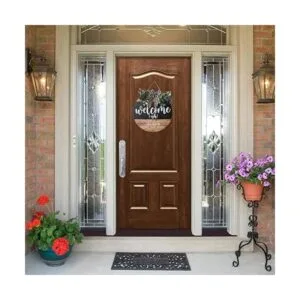 Letrero de bienvenida para decoración de puertas coronas_3