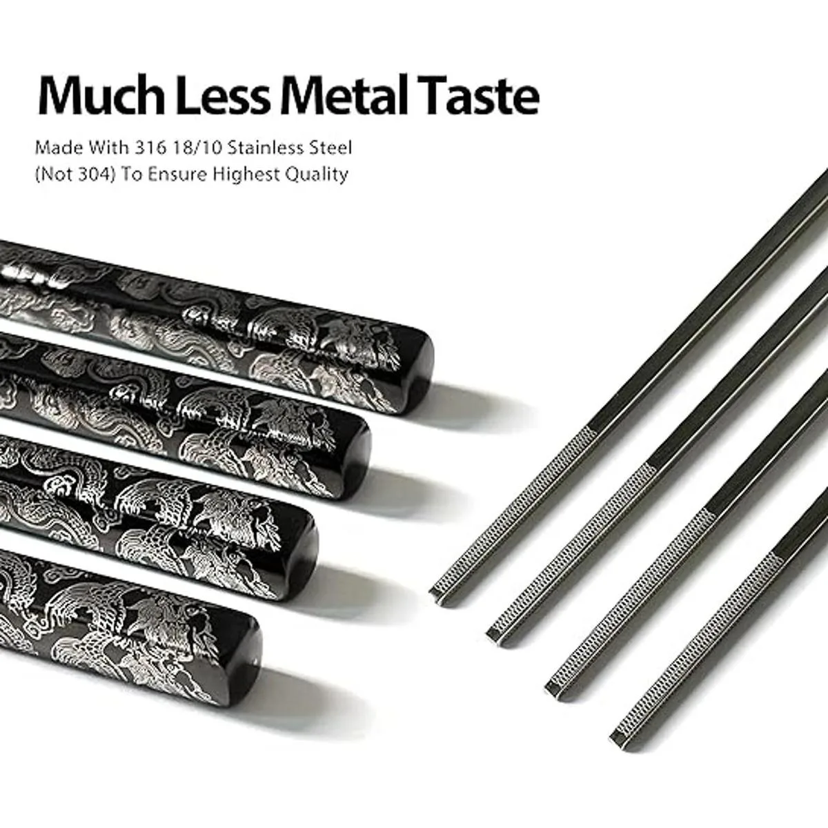 Hagary Dragon Palillos de metal reutilizables diseñados_3