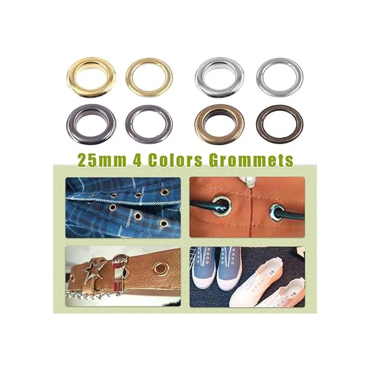 Keadic 32 juegos de ojales de 0.984 in de grosor de 1_3