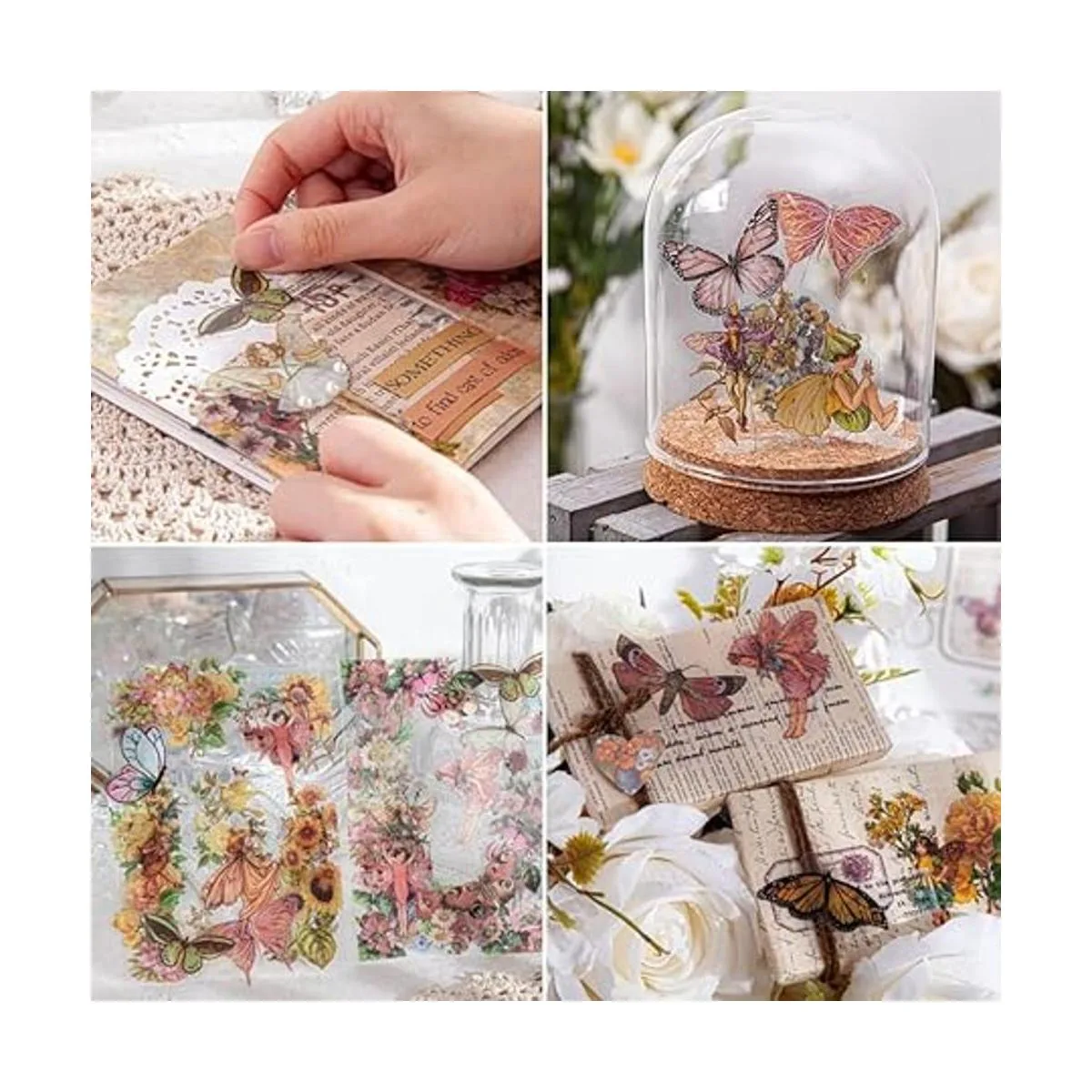 360 calcomanías de hadas de flores suministros de álbumes_6