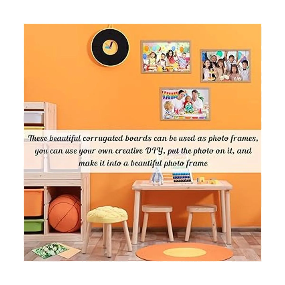 Zonon Paquete de 50 hojas de cartón corrugado marrón_5