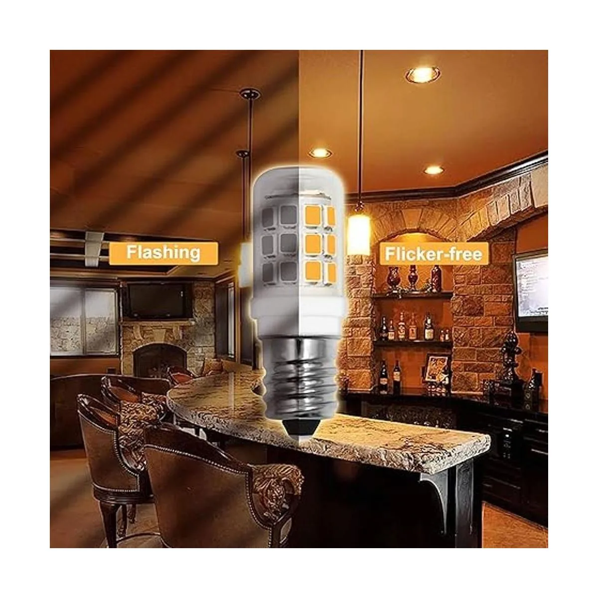 E12 Bombilla LED de 3 W con base de candelabro de 3000 K_3