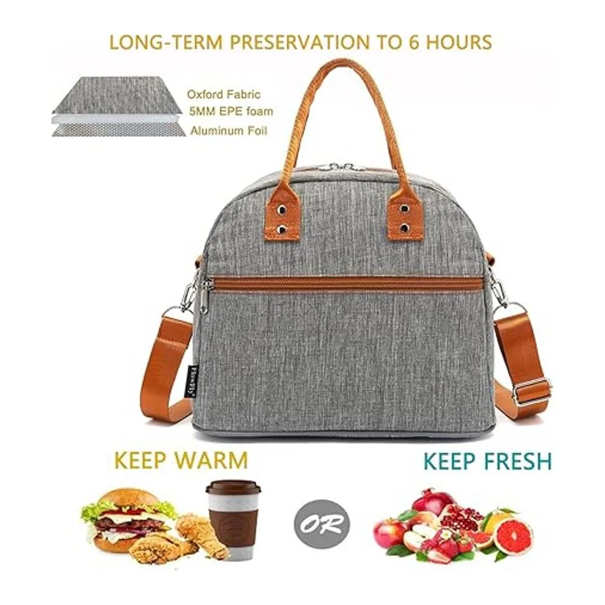 FlowFly Bolsa de almuerzo aislada con correa de hombro_2