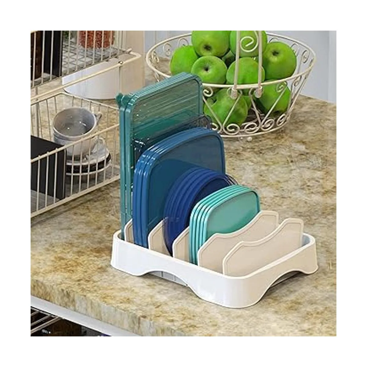 SimpleHouseware Organizador de tapas para recipientes de_4