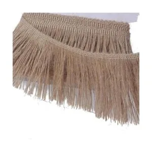 Encaje de yute con flecos de arpillera 4 pulgadas de_6