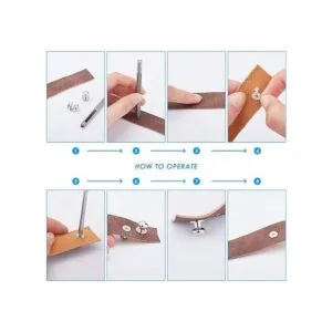 PH PandaHall Juego de 64 botones de metal con remaches de_4