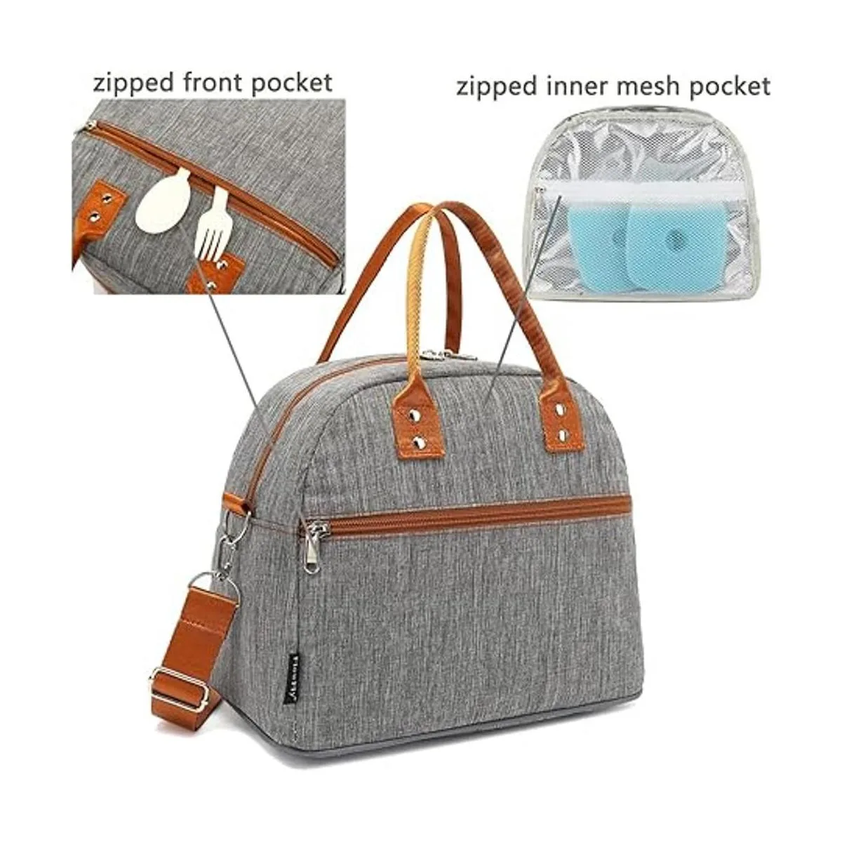 FlowFly Bolsa de almuerzo aislada con correa de hombro_4