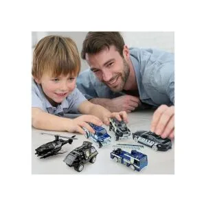 Juego de juguetes de coche de policía fundido a presión_4