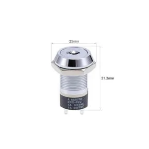 uxcell Interruptor de botón eléctrico de 0.748 in 2_2