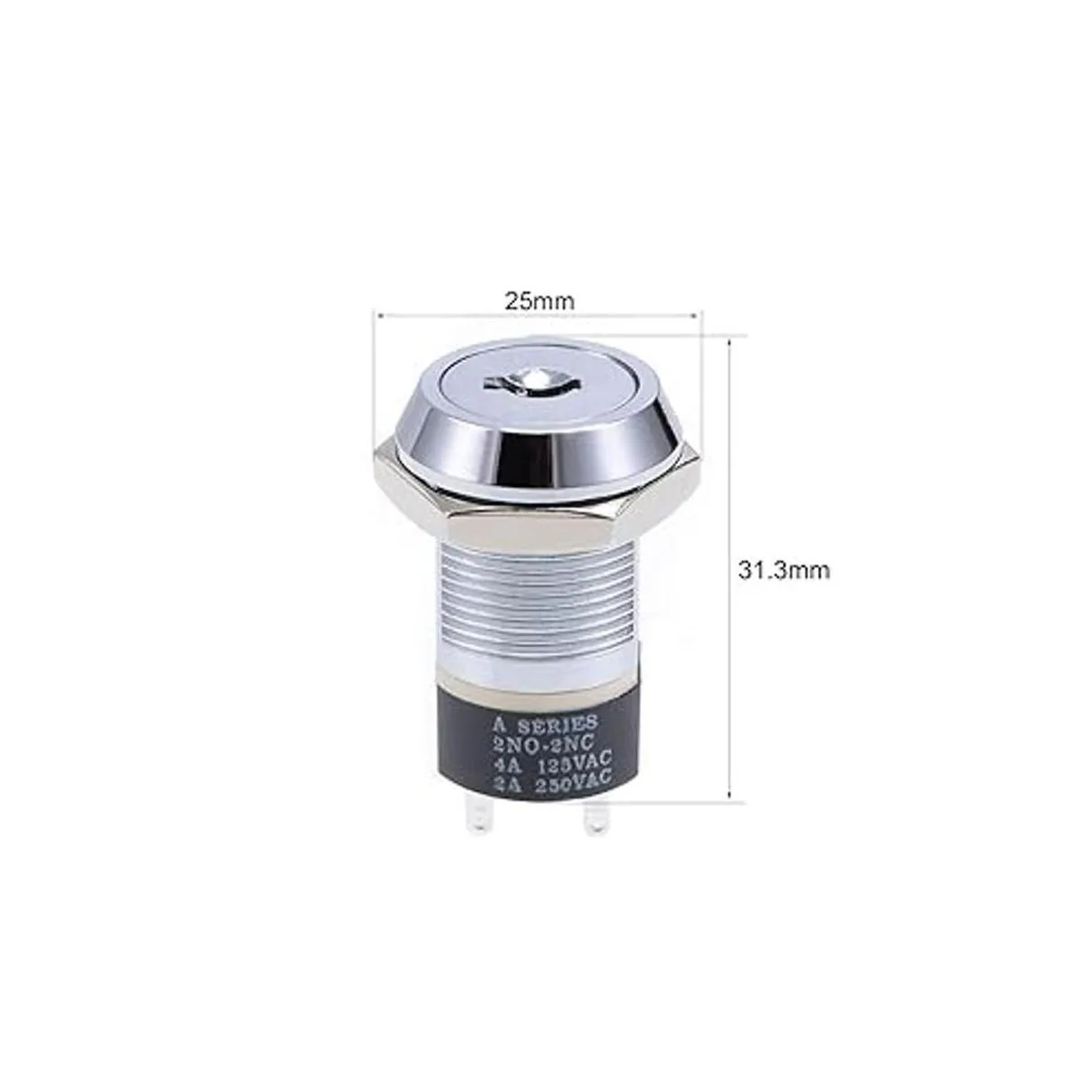 uxcell Interruptor de botón eléctrico de 0.748 in 2_2