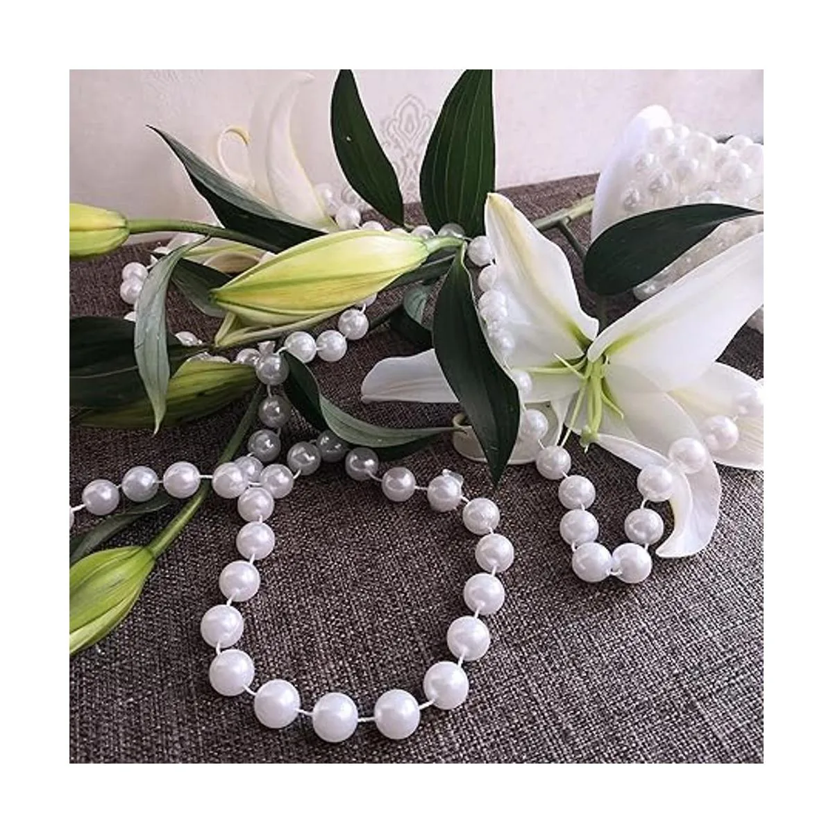 The Roll Cuentas de cristal de imitación de perlas de_5