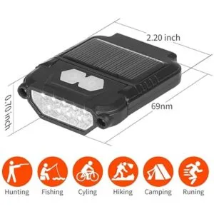 Luz solar recargable por USB sensor de ondas con batería_4