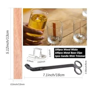 200 mechas de madera para velas mechas de madera de 5.1 x_2