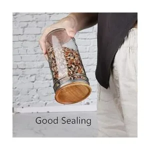 SKYBD Paquete de 6 tapas de almacenamiento de madera de_3