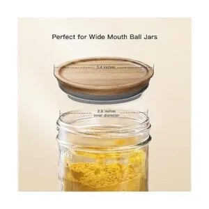 SKYBD Paquete de 6 tapas de almacenamiento de madera de_4