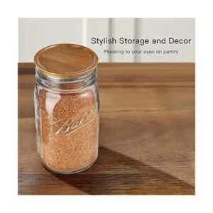 SKYBD Paquete de 6 tapas de almacenamiento de madera de_6