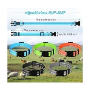 GINDOOR 5 Pack Reflective Goat Collars with Bells Cow_2