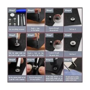 160 juegos de botones a presión kit de cierre a presión_5