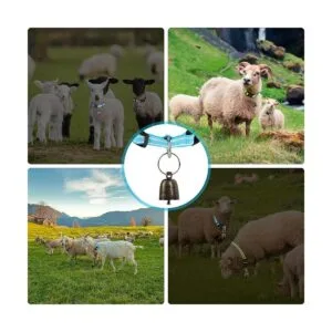 GINDOOR 5 Pack Reflective Goat Collars with Bells Cow_5