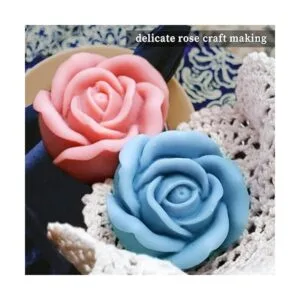 Moldes de silicona 3D 2 piezas de molde de vela de resina_2