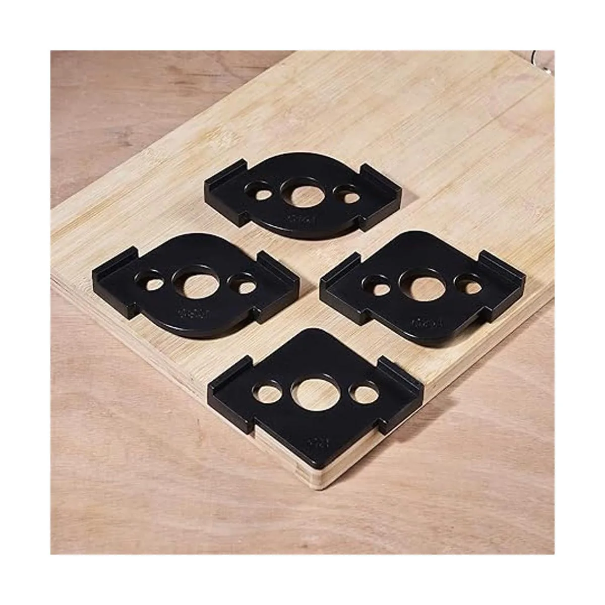 HERMIT TOOLS Paquete de 4 plantillas de enrutador de_2