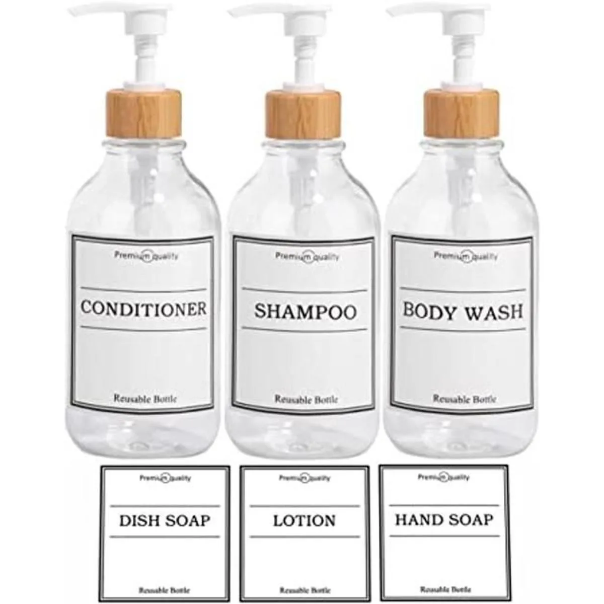 Dispensador de champú y acondicionador juego de 3 16_1