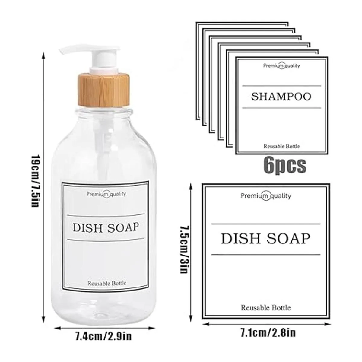 Dispensador de champú y acondicionador juego de 3 16_3