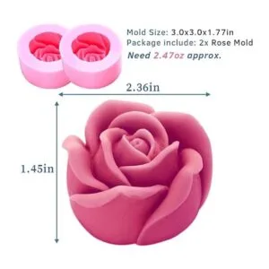 Moldes de silicona 3D 2 piezas de molde de vela de resina_3