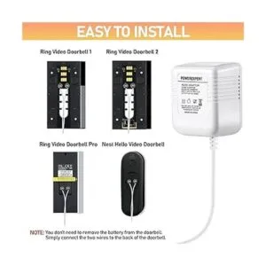 Adaptador transformador de timbre de 24 V para timbre de_4