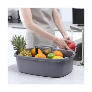 Cesta de almacenamiento grande de plástico portátil con_2