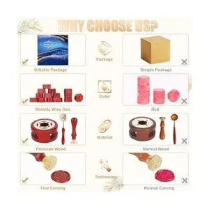 Yagugu Kit de sellos de cera juego de 357 piezas de_3