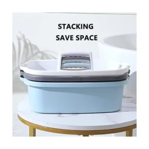 Cesta de almacenamiento grande de plástico portátil con_4