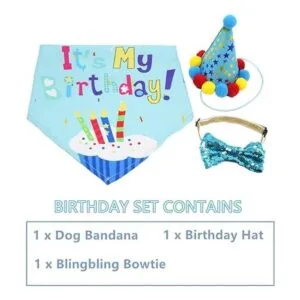 ADOGGYGO Pañuelo de cumpleaños para perros y niñas y_2
