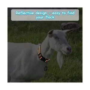 GINDOOR 5 Pack Reflective Goat Collars with Bells Cow_7