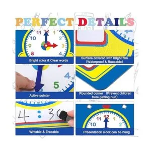 Junkin Kit de reloj de enseñanza de 25 piezas relojes de_3